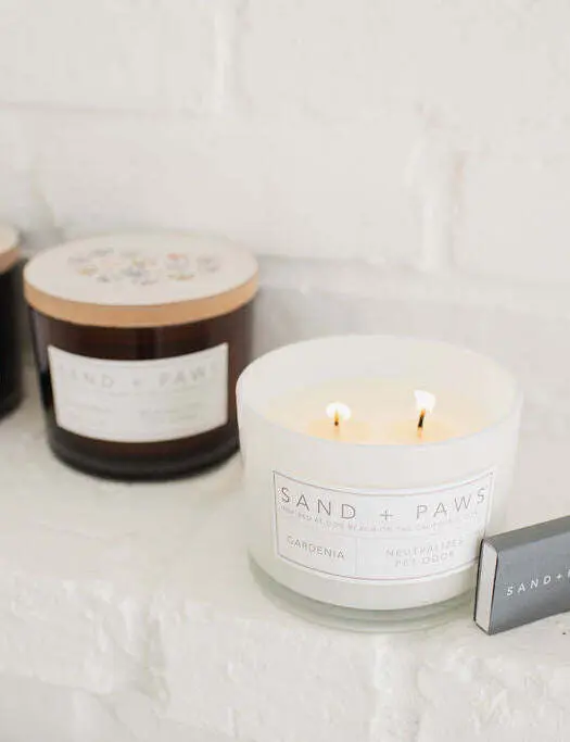Sand + Paws Gardenia 12 Oz Scented Candle - Image 5