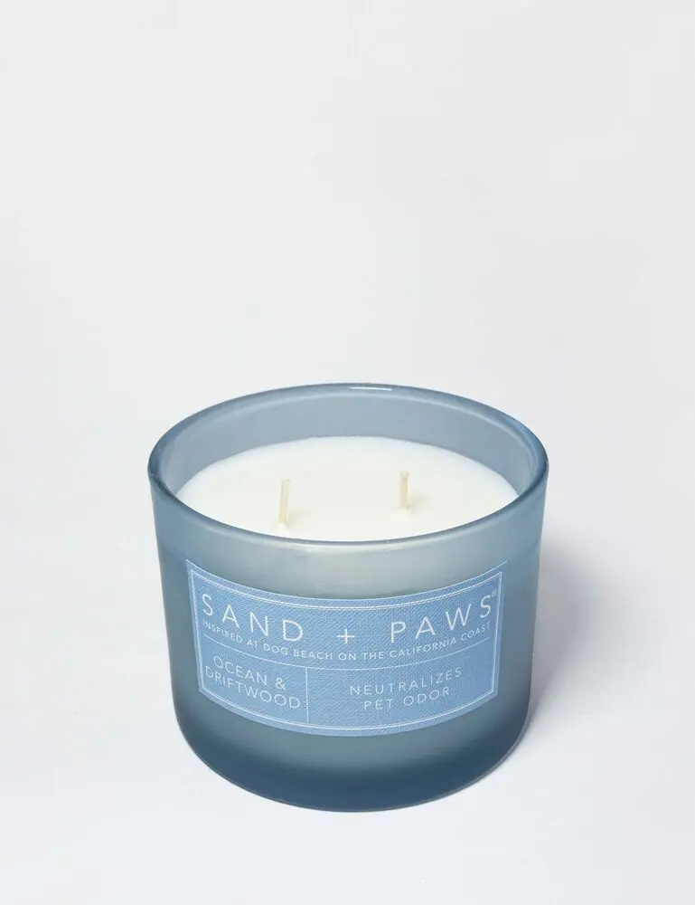 Sand + Paws Ocean & Driftwood 12 Oz Scented Candle - Image 3