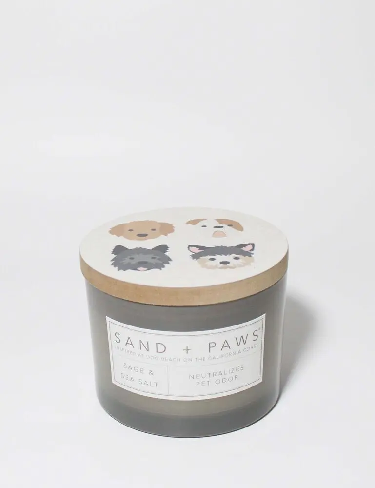 Sand + Paws Sage & Sea Salt 12 Oz Scented Candle