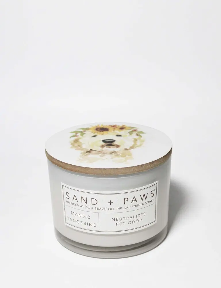 Sand + Paws Mango Tangerine 12 Oz Scented Candle