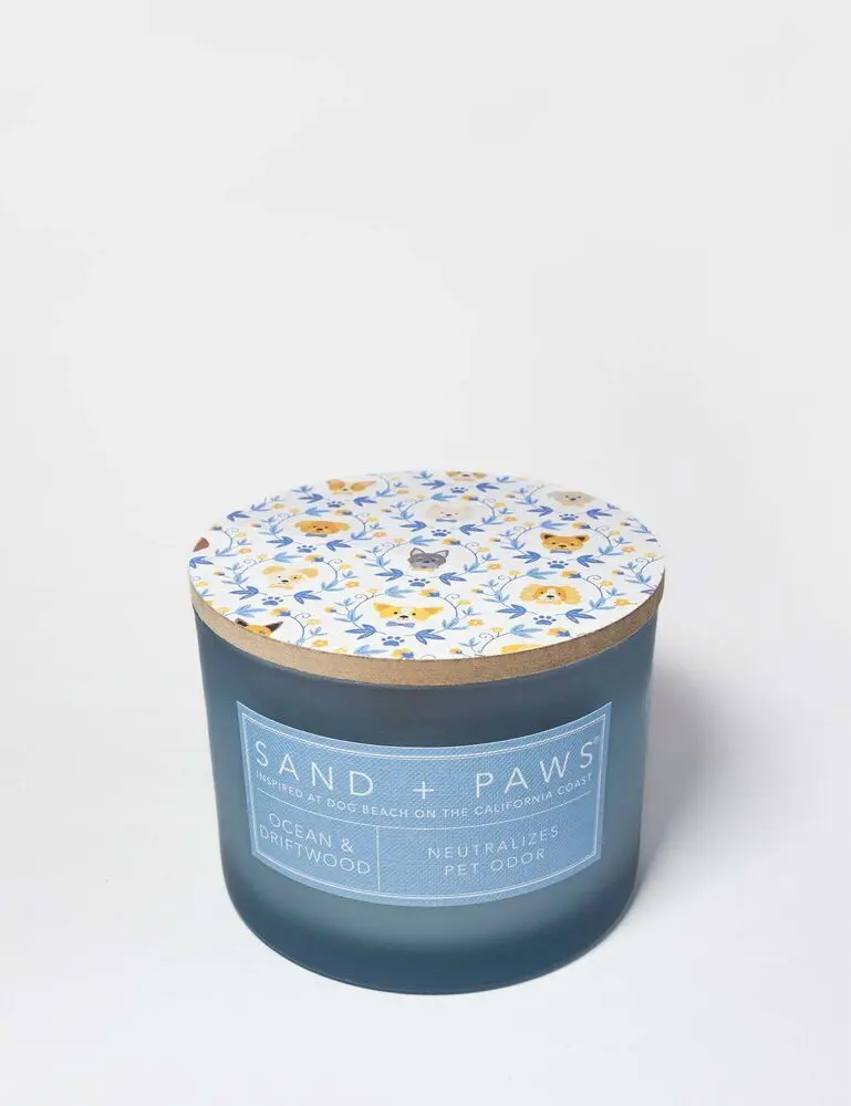 Sand + Paws Ocean & Driftwood 12 Oz Scented Candle