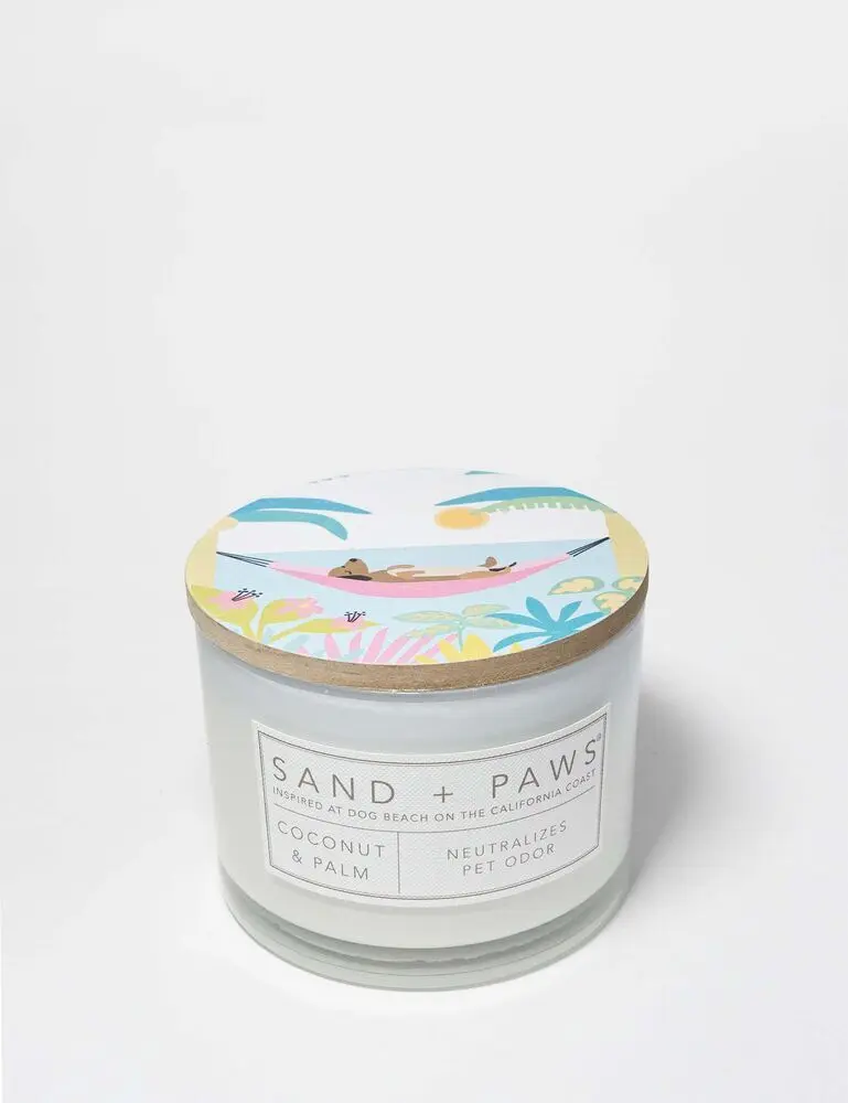 Sand + Paws Coconut & Palm 12 Oz Scented Candle