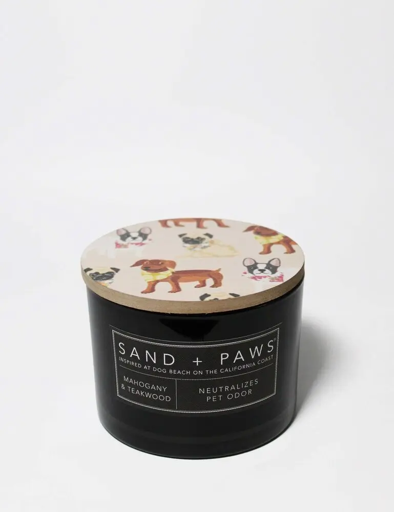 Sand + Paws Mahogany & Teakwood 12 Oz Scented Candle