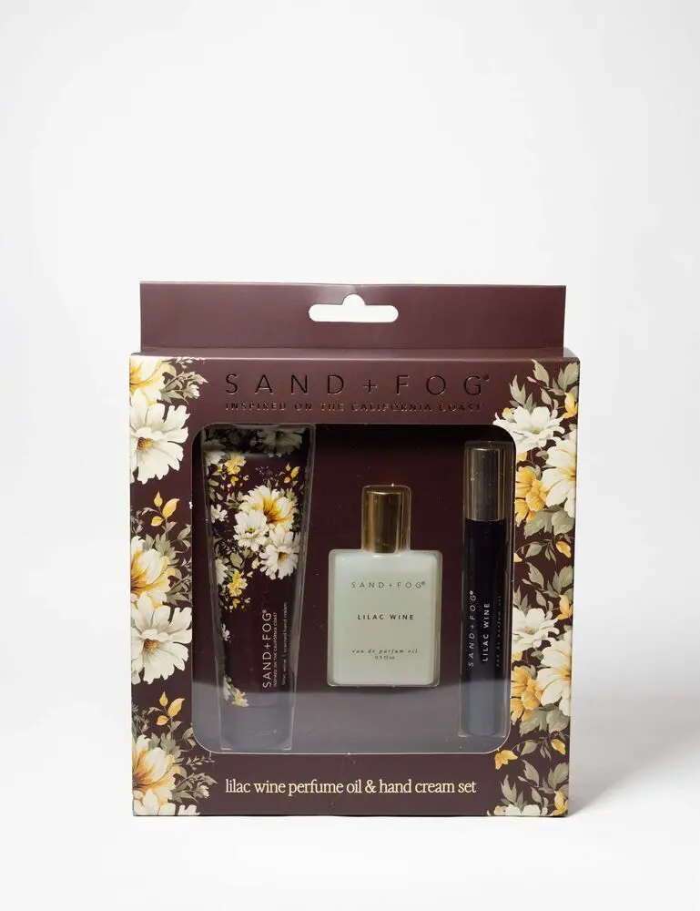 Hand Cream And Perfume Oil Rollerball Set - Lilac Wine