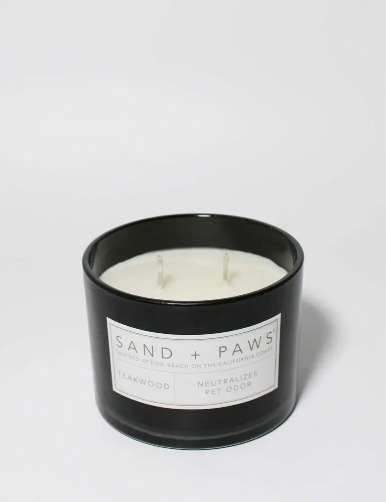 Sand + Paws Teakwood 12 Oz Scented Candle - Image 3