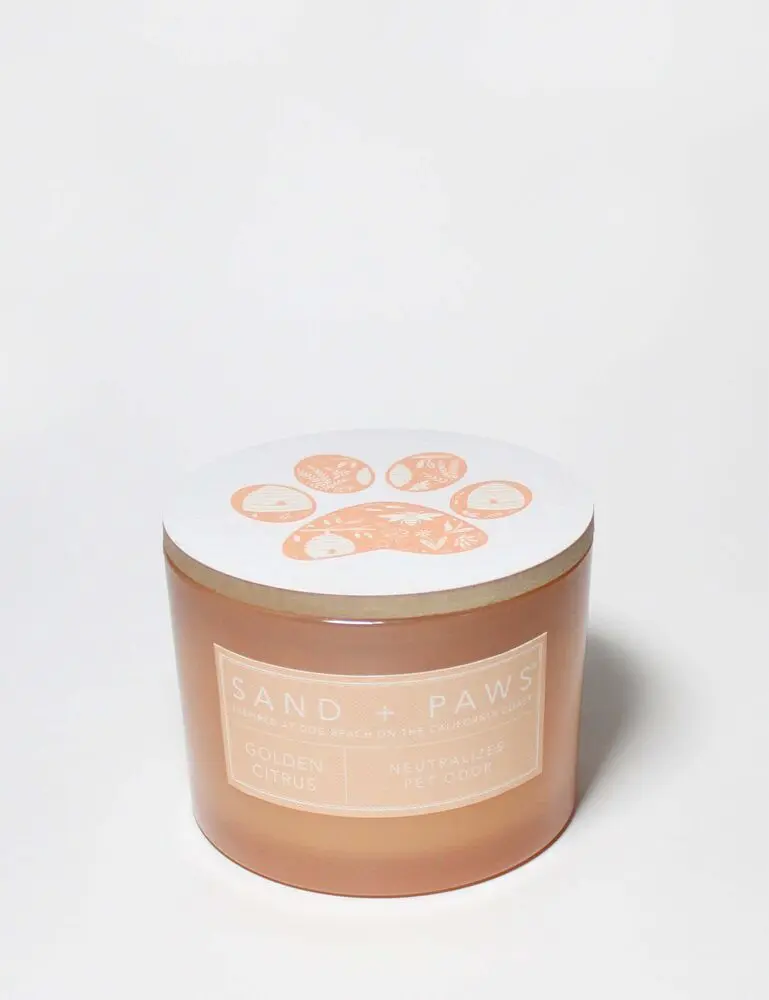 Sand + Paws Golden Citrus 12 Oz Scented Candle