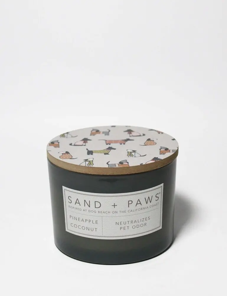 Sand + Paws Pineapple Coconut 12 Oz Scented Candle