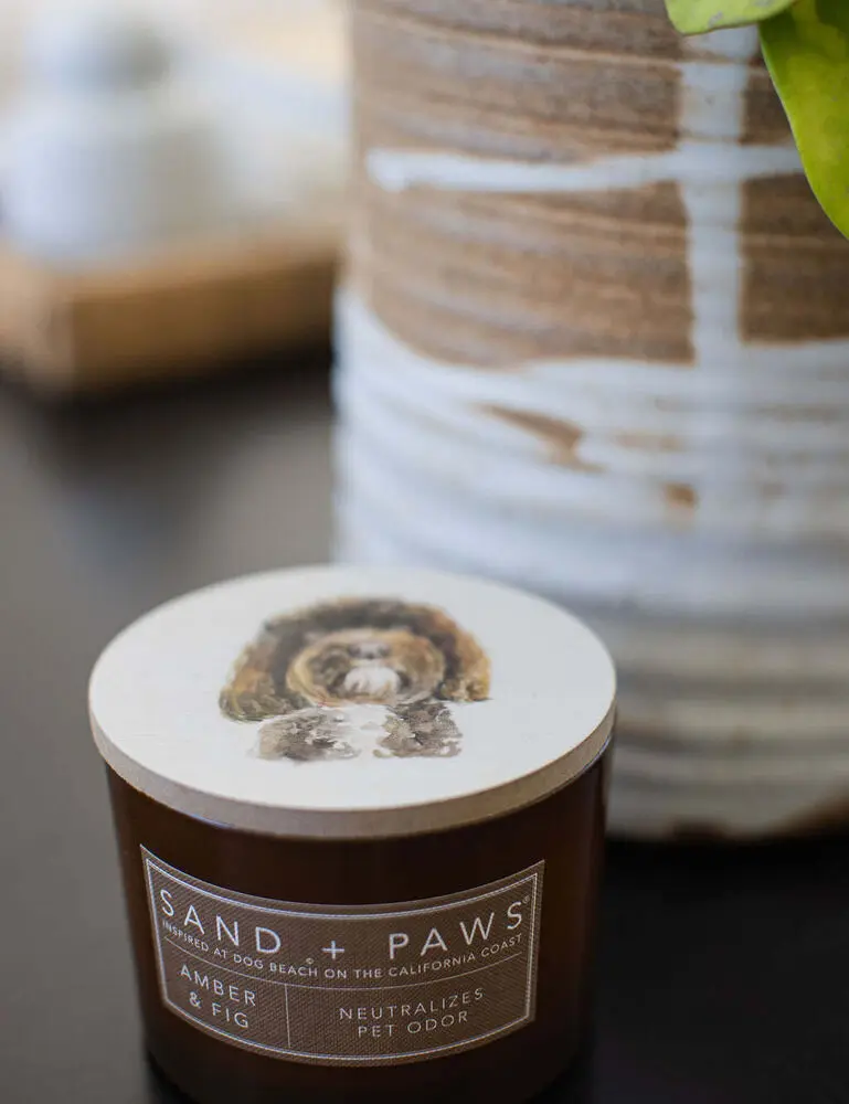Sand + Paws Amber & Fig 12 Oz Scented Candle - Image 5