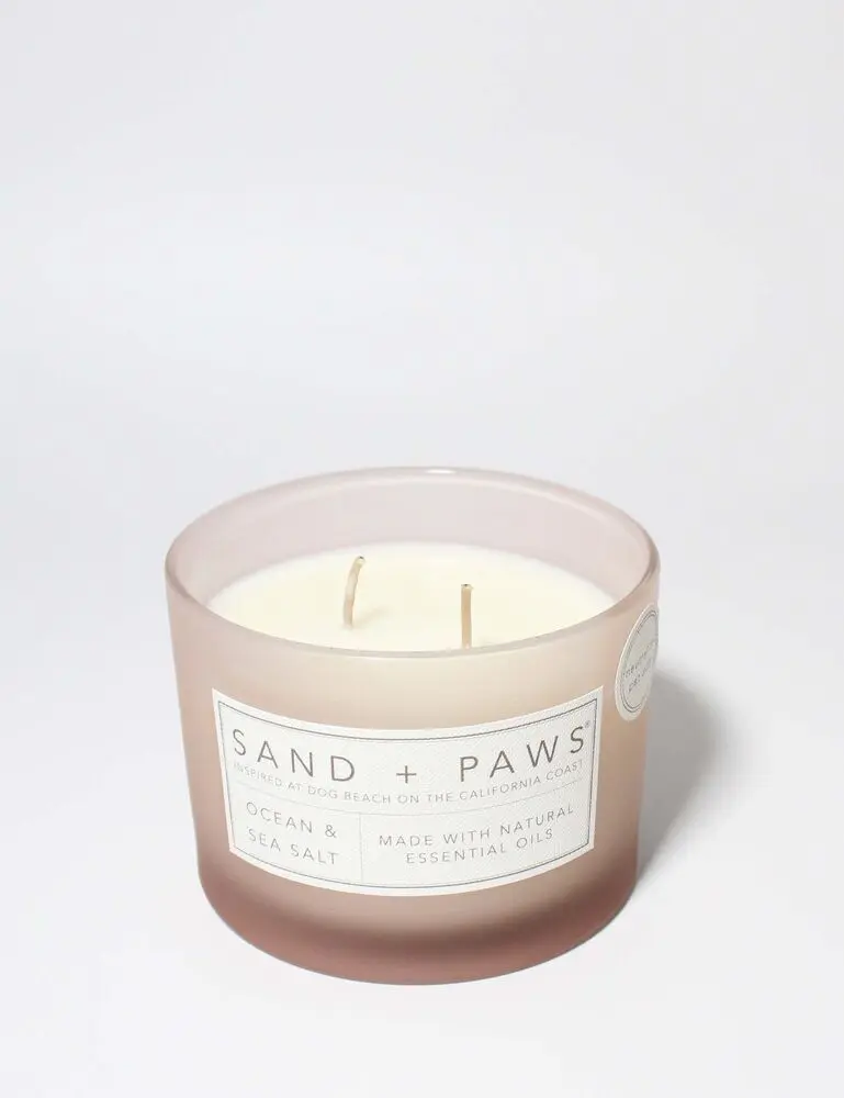 Sand + Paws Ocean & Sea Salt 12 Oz Scented Candle - Image 3