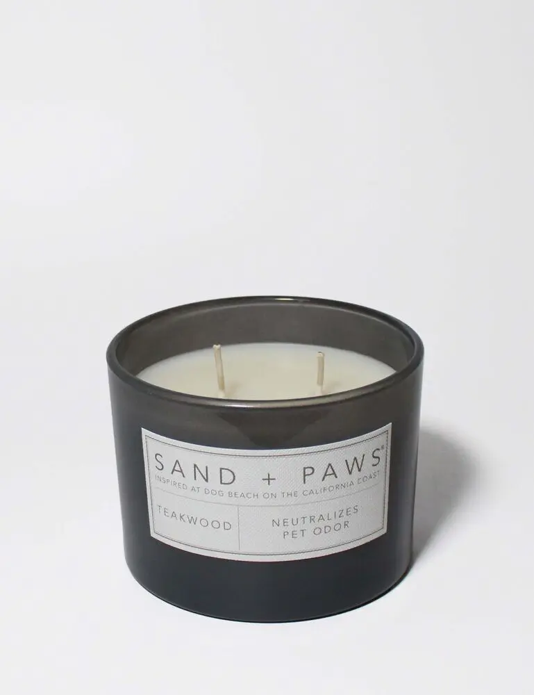 Sand + Paws Teakwood 12 Oz Scented Candle - Image 3