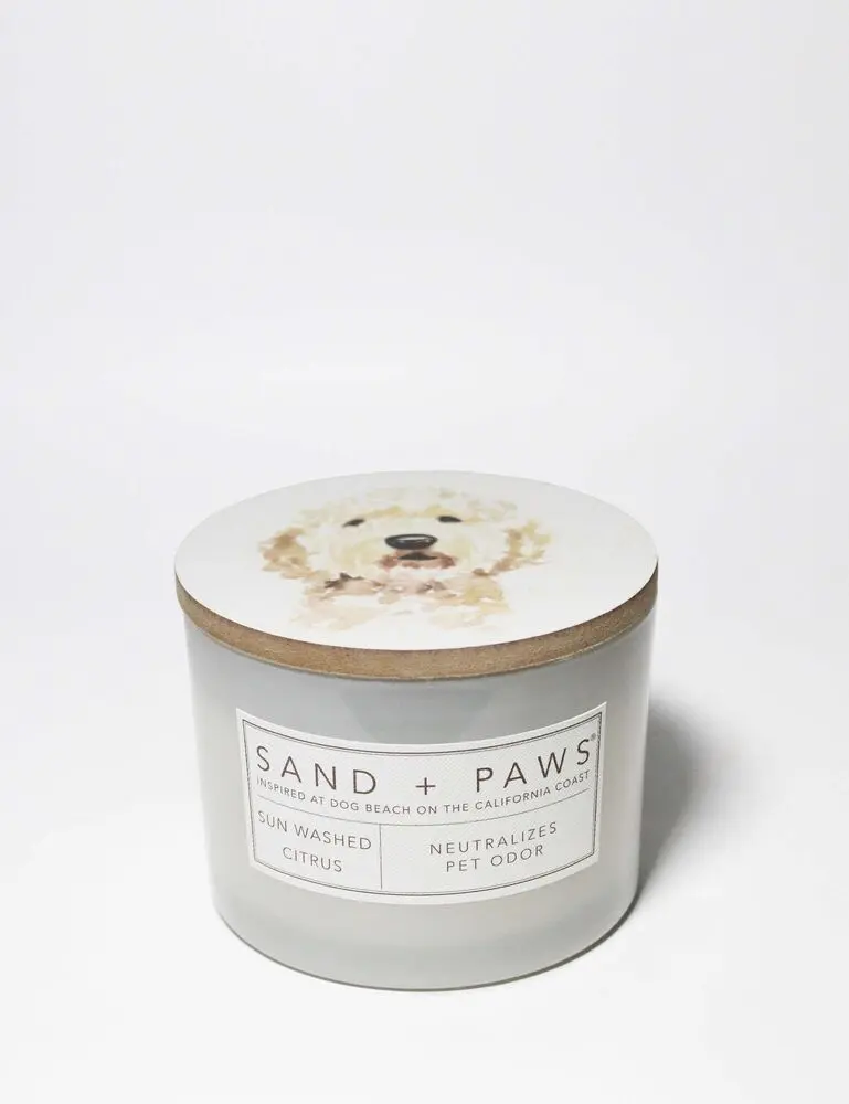 Sand + Paws Sun Washed Citrus 12 Oz Scented Candle