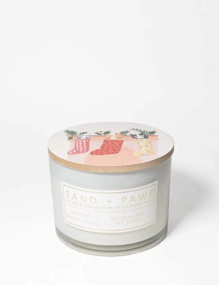 Sand + Paws Juniper Berry Sage 12 Oz Scented Candle