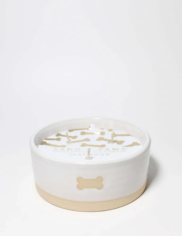 Sand + Paws Teakwood 12 Oz Scented Candle