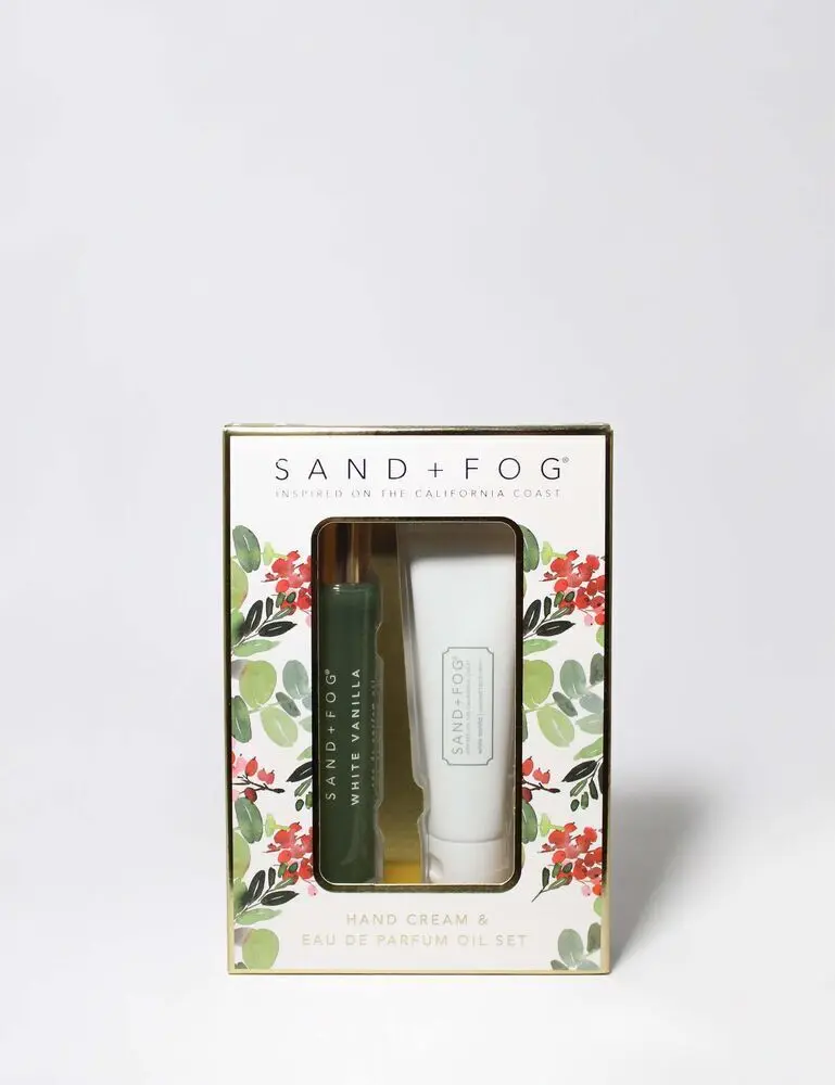 Hand Cream And Perfume Oil Rollerball Set - White Vanilla