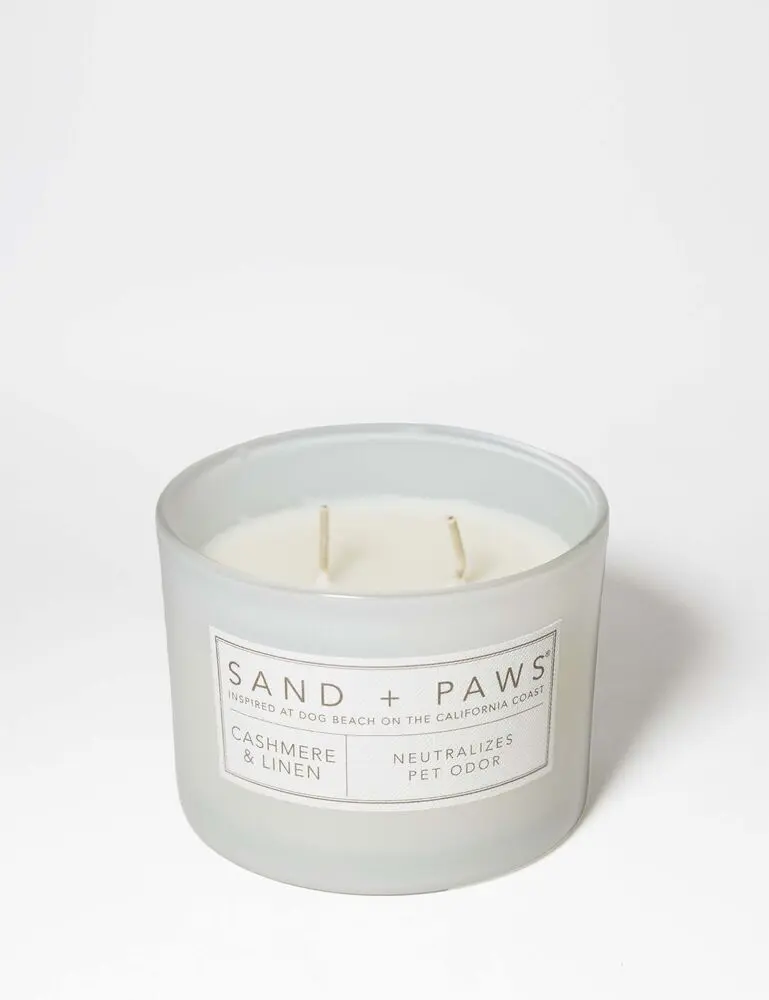 Sand + Paws Cashmere & Linen 12 Oz Scented Candle - Image 3