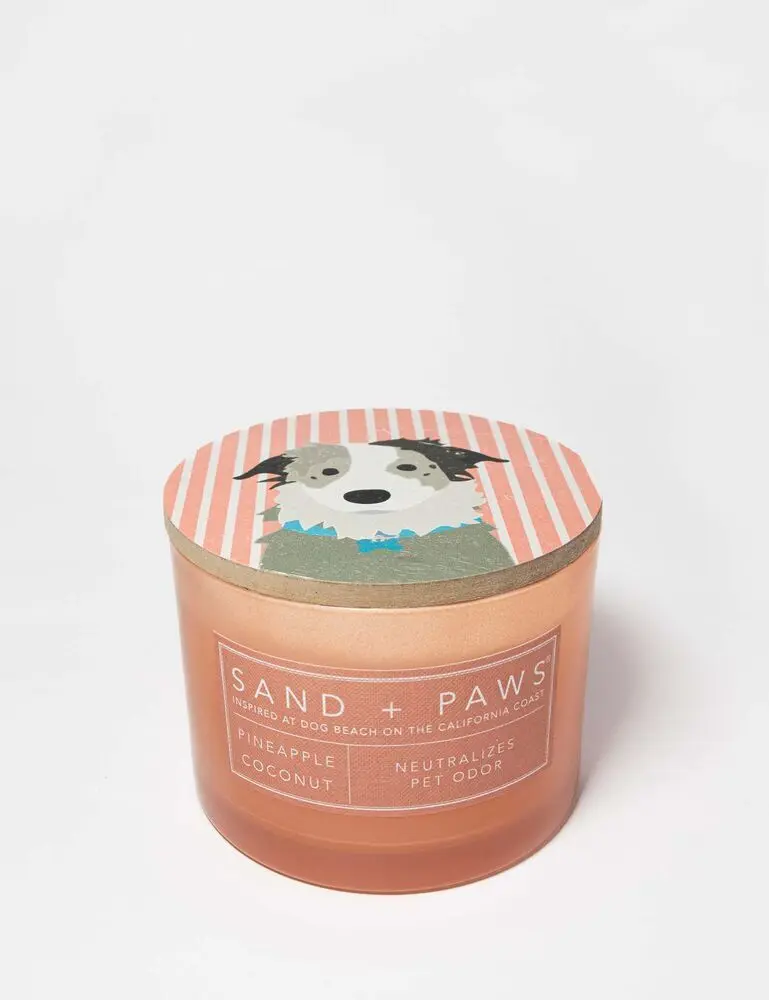 Sand + Paws Pineapple Coconut 12 Oz Scented Candle